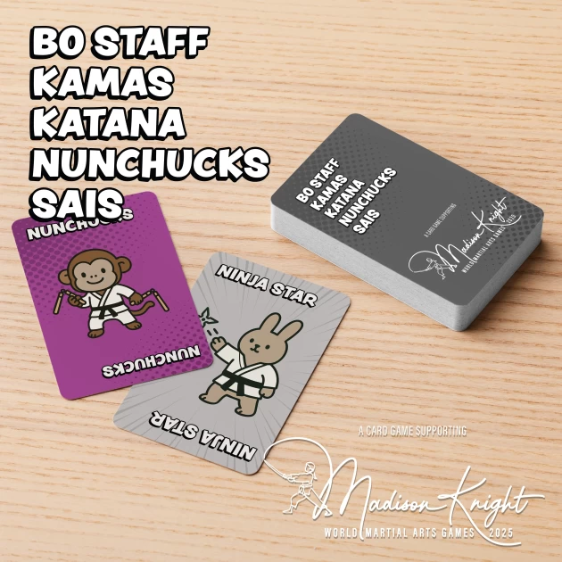 Bo Staff, Kama, Katana, Nunchucks, Sais